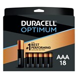 Duracell Optimum AAA  Batteries, Pack of 18/Pack, Long Lasting Alkaline Batteries with a Resealable