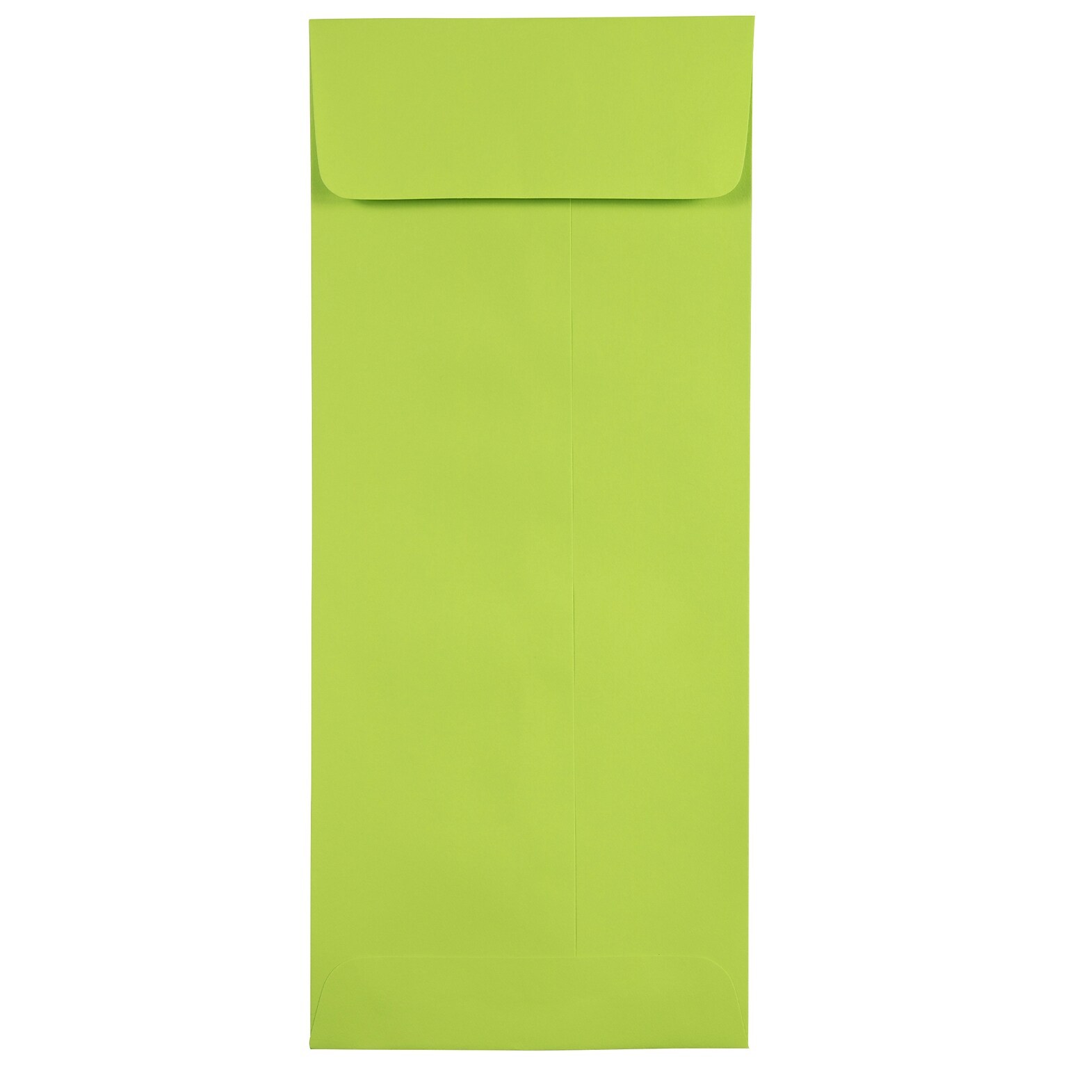 JAM Paper Open End #12 Currency Envelope, 4 3/4 x 11, Brite Hue Lime Green, 50/Pack (3156398I)