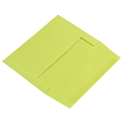 JAM Paper A7 Colored Invitation Envelopes, 5.25 x 7.25, Ultra Lime Green, 50/Pack (96151I)