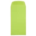 JAM Paper #7 Coin Business Colored Envelopes, 3.5 x 6.5, Ultra Lime Green, 25/Pack (1526752)