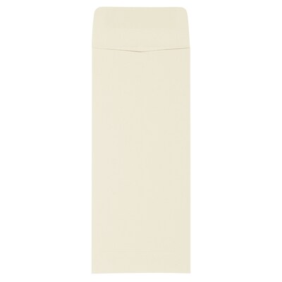 JAM Paper Strathmore Open End #12 Currency Envelope, 4 3/4 x 11, Natural White Wove, 50/Pack (9008