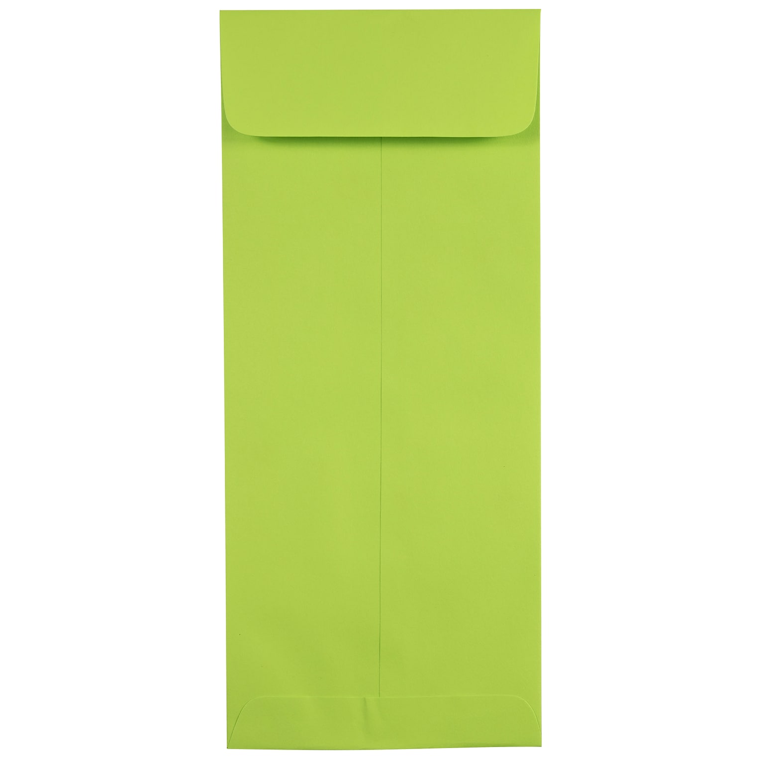 JAM Paper Open End #10 Currency Envelope, 4 1/8 x 9 1/2, Ultra Lime Green Brite Hue, 50/Pack (15870I)