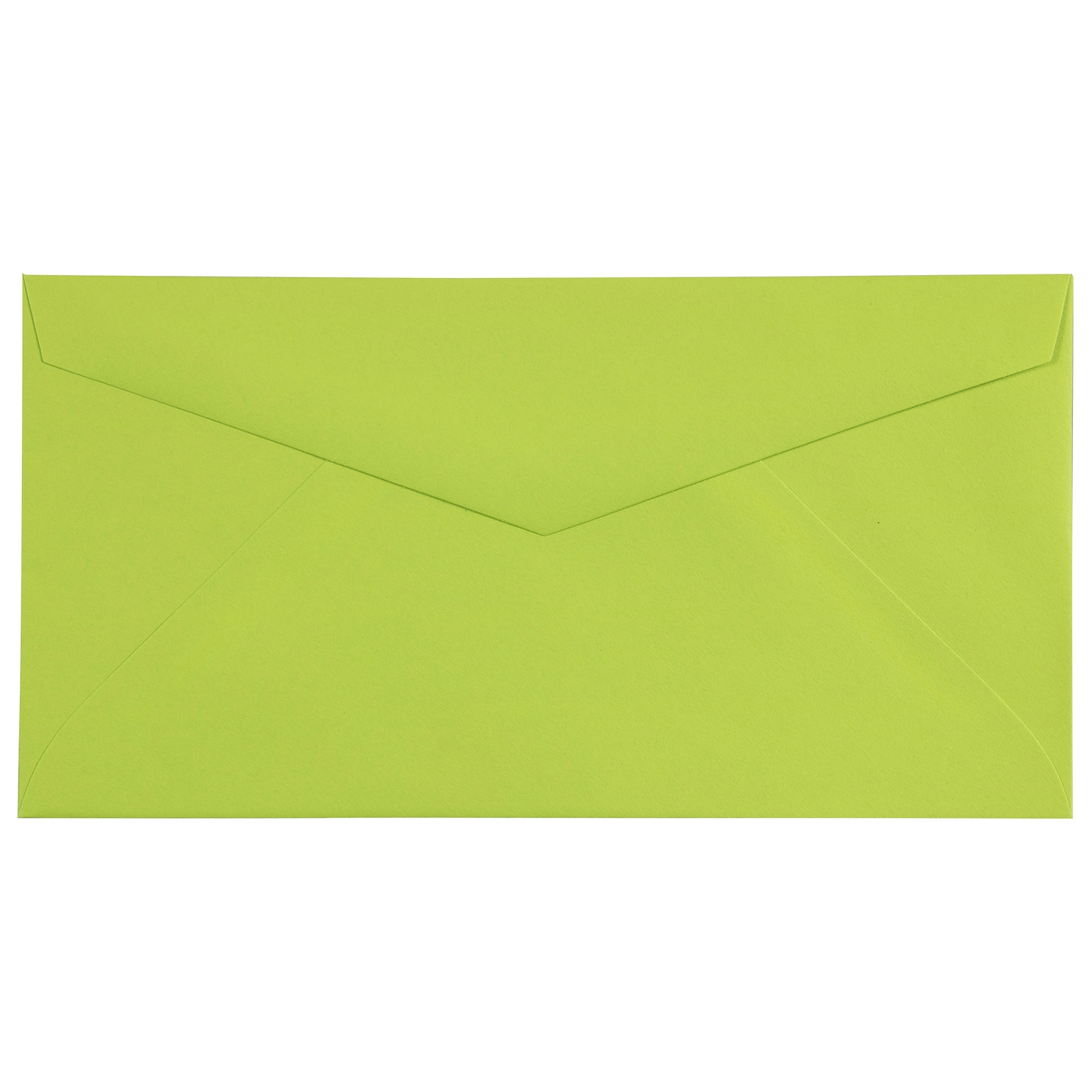 JAM Paper Monarch Open End Invitation Envelope, 3 7/8 x 7 1/2, Brite Hue Ultra Lime, 50/Pack (34097579I)