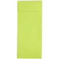 JAM Paper Open End #11 Currency Envelope, 4 1/2 x 10 3/8, Ultra Lime Green Brite Hue, 50/Pack (315