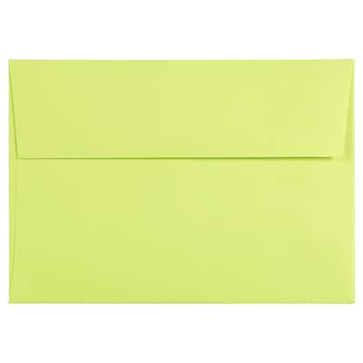 JAM Paper 4Bar A1 Colored Invitation Envelopes, 3.625 x 5.125, Ultra Lime Green, 50/Pack (155438I)