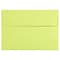 JAM Paper 4Bar A1 Colored Invitation Envelopes, 3.625 x 5.125, Ultra Lime Green, 50/Pack (155438I)