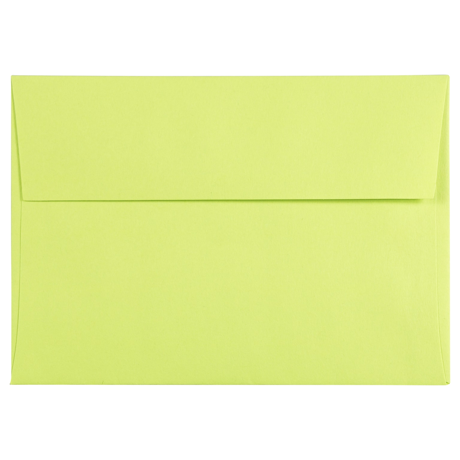 JAM Paper 4Bar A1 Colored Invitation Envelopes, 3.625 x 5.125, Ultra Lime Green, 50/Pack (155438I)