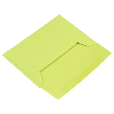 JAM Paper 4Bar A1 Colored Invitation Envelopes, 3.625 x 5.125, Ultra Lime Green, 50/Pack (155438I)