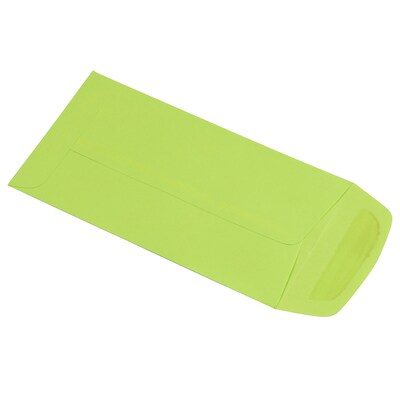 JAM Paper #7 Coin Business Colored Envelopes, 3.5 x 6.5, Ultra Lime Green, Bulk 500/Box (1526752H)