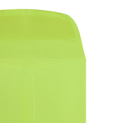 JAM Paper #5.5 Coin Business Colored Envelopes, 3.125 x 5.5, Ultra Lime Green, 100/Pack (356730546B)