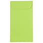 JAM Paper #6 Coin Business Colored Envelopes, 3.375 x 6, Ultra Lime Green, 100/Pack (356730556B)