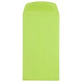 JAM Paper #6 Coin Business Colored Envelopes, 3.375 x 6, Ultra Lime Green, 25/Pack (356730556)