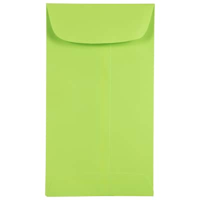 JAM Paper #5.5 Coin Business Colored Envelopes, 3.125 x 5.5, Ultra Lime Green, 25/Pack (356730546)