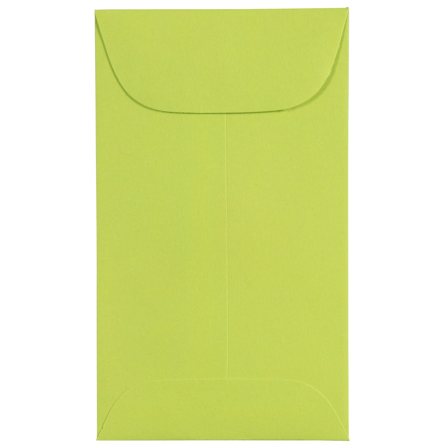 JAM Paper #3 Coin Business Colored Envelopes, 2.5 x 4.25, Ultra Lime Green, 100/Pack (356730536B)