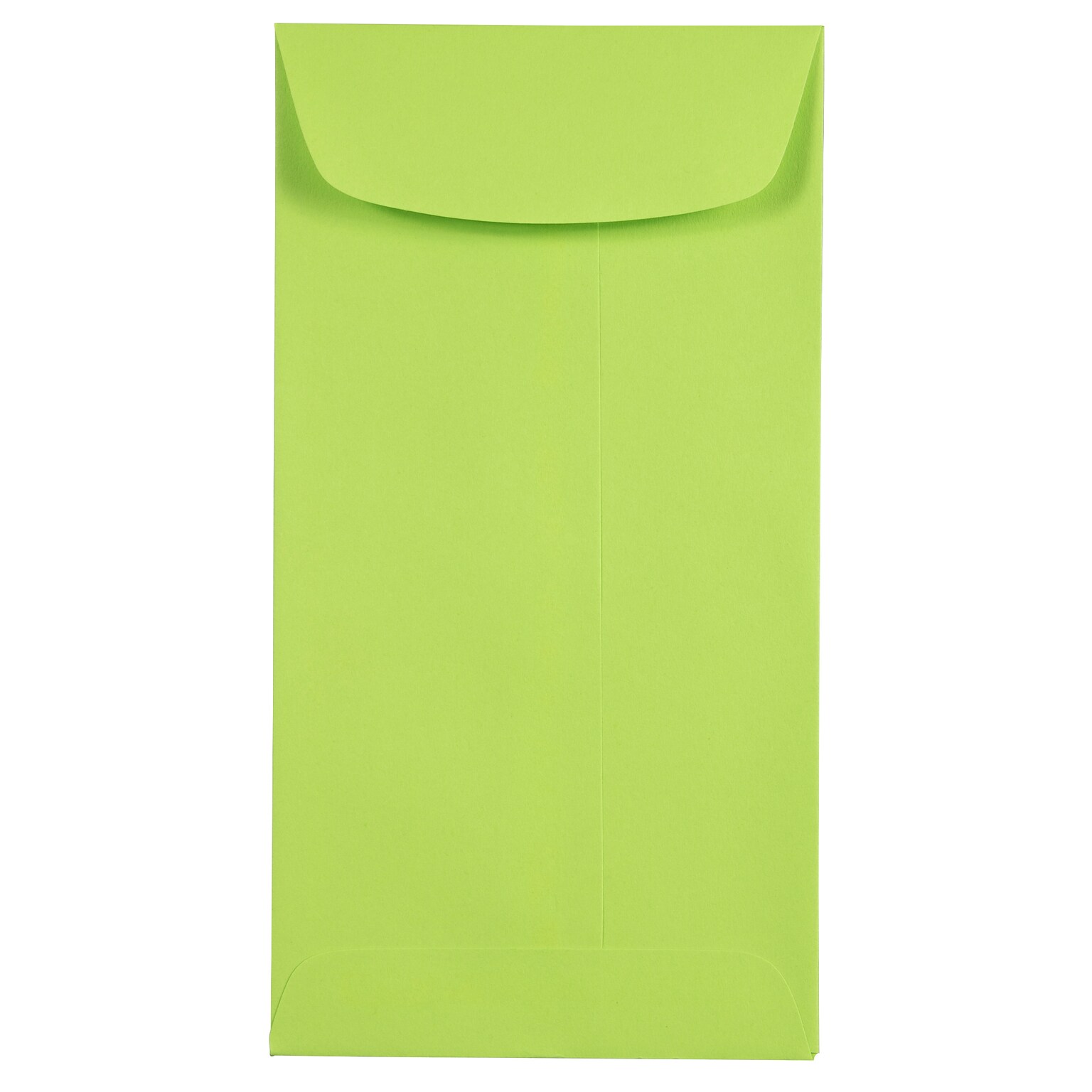 JAM Paper #7 Coin Business Colored Envelopes, 3.5 x 6.5, Ultra Lime Green, 50/Pack (1526752I)