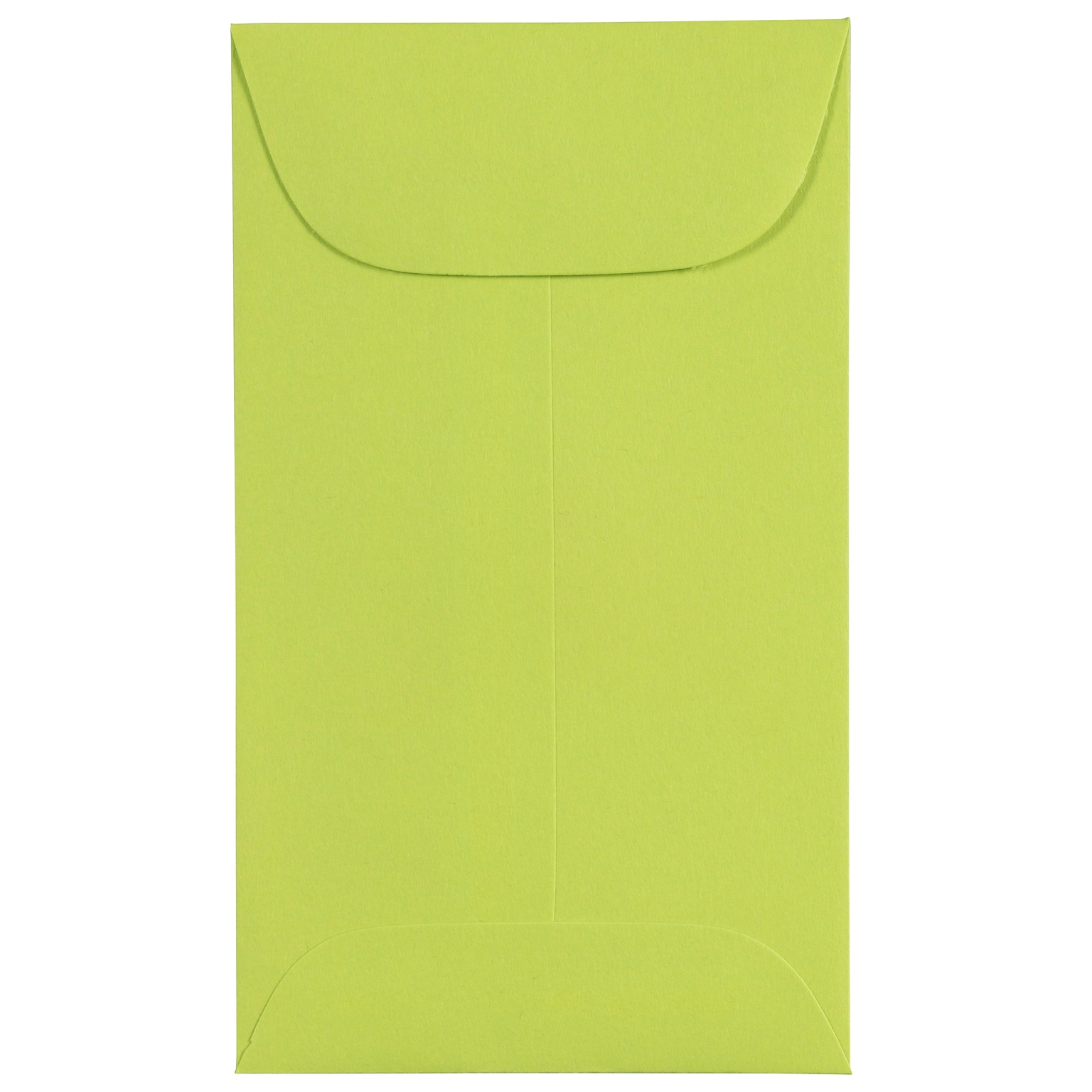 JAM Paper #3 Coin Business Colored Envelopes, 2.5 x 4.25, Ultra Lime Green, 50/Pack (356730536i)