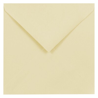 JAM Paper 7.5 x 7.5 Square Invitation Envelopes with Euro Flap, Ivory, 25/Pack (2792287)