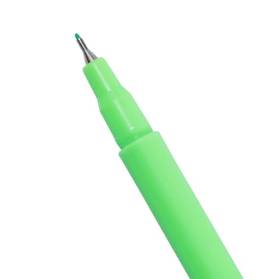 Marvy Uchida Le Pen Felt Pen, Fine Tip, Neon Green Ink, 2/Pack (76530909A)