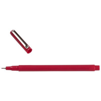 Marvy Uchida Le Pen Felt Pen, Ultra Fine Point, Red Ink, 2/Pack (7655884A)