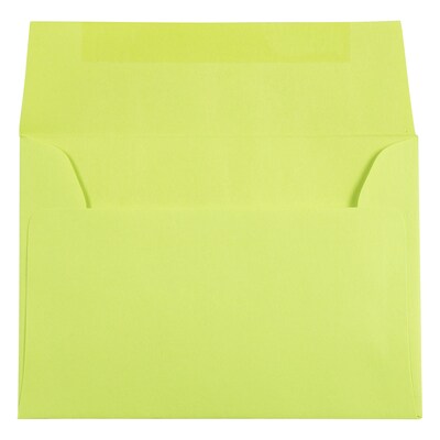 JAM Paper 4Bar A1 Colored Invitation Envelopes, 3.625 x 5.125, Ultra Lime Green, 25/Pack (155438)