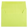 JAM Paper 4Bar A1 Colored Invitation Envelopes, 3.625 x 5.125, Ultra Lime Green, 25/Pack (155438)