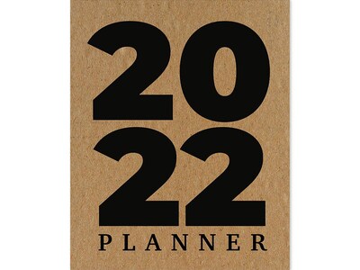 2022 TF Publishing 6.5 x 8 Monthly Planner, Clean Kraft (22-4205)