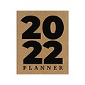 2022 TF Publishing 6.5 x 8 Monthly Planner, Clean Kraft (22-4205)