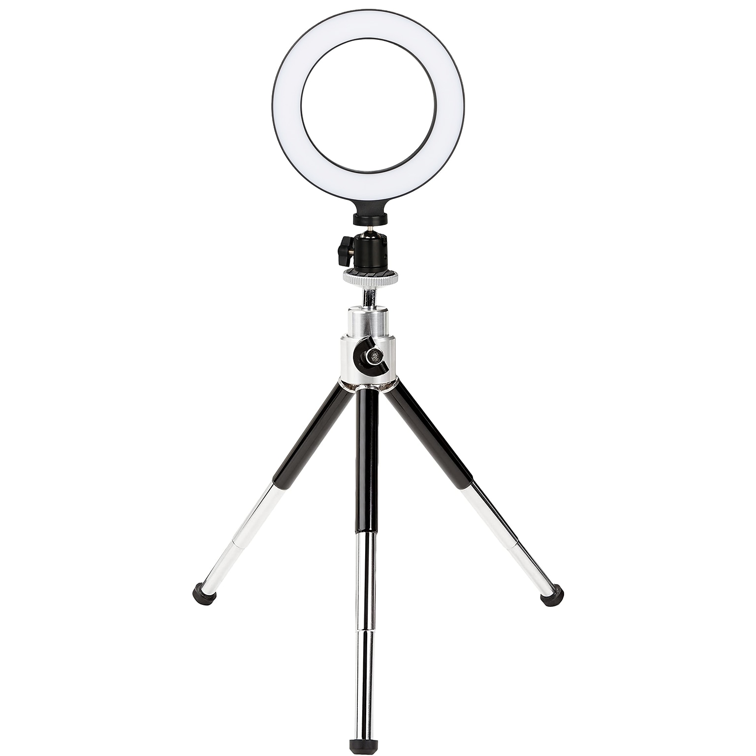 CODi 6 LED Ring Light with Mini Tripod, Black/Silver  (LED-RING-6)