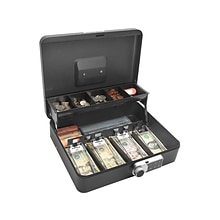 Honeywell Cash Box, 9 Compartments, Black (6213DG)