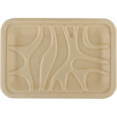 World Centric Fiber Trays, 8.2 x 5.7 x 0.7, Natural, 500/Carton