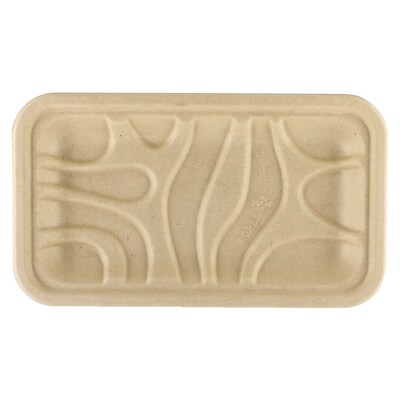 World Centric Fiber Trays, 8.3 x 4.9 x 0.7, Natural, 500/Carton