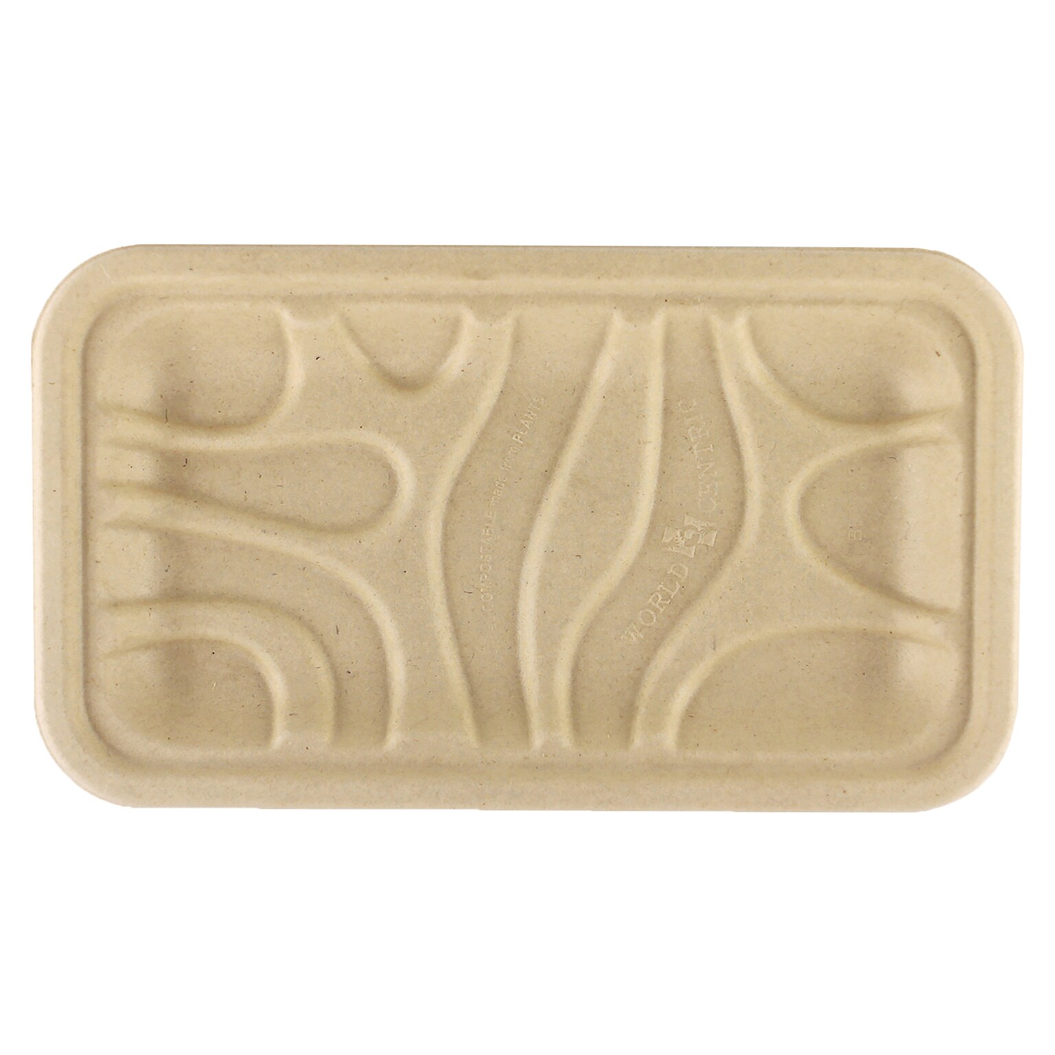 World Centric Fiber Trays, 8.3 x 4.9 x 0.7, Natural, 500/Carton