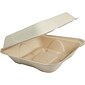 World Centric Fiber Hinged Containers, 8 x 8 x 3, Natural, 300/Carton