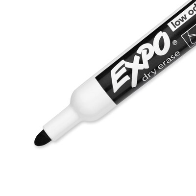 Expo Dry Erase Markers, Bullet Tip, Black, 4/Pack (2081801)