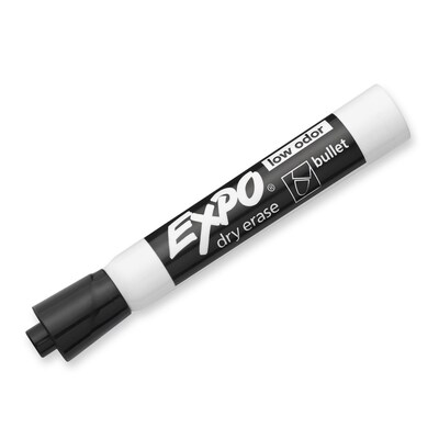 Expo Dry Erase Markers, Bullet Tip, Black, 4/Pack (2081801)