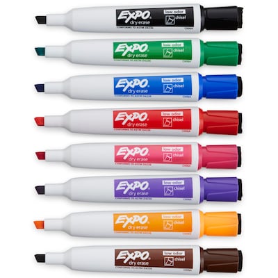 Expo Magnetic Dry Erase Markers, Chisel Tip, Assorted, 8/Pack (1944741)