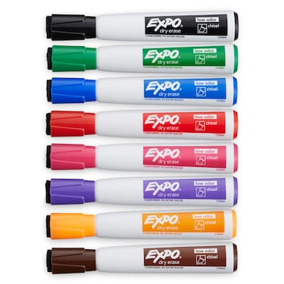 Expo Magnetic Dry Erase Markers, Chisel Tip, Assorted, 8/Pack (1944741)