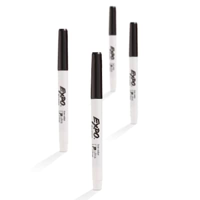 Expo Dry Erase Markers, Ultra Fine Tip, Black, 4/Pack (1871774)