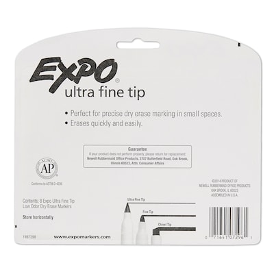 Expo Dry Erase Markers, Ultra Fine Tip, Assorted, 36/Pack (2003895