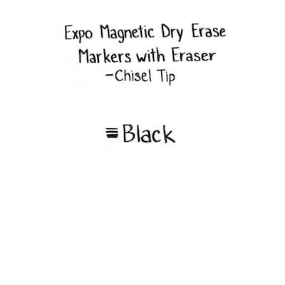 Expo Magnetic Dry Erase Markers, Chisel Tip, Black, 4/Pack   (1944729)