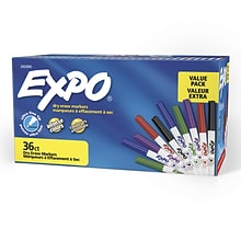 Expo Dry Erase Markers, Ultra Fine Tip, Assorted, 36/Pack (2003895)