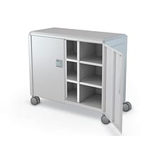 MooreCo Compass Maxi H2 Mobile 9-Section Storage Cabinet, 36.13H x 41.88W x 19.13D, Platinum/Cool