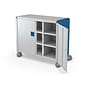 MooreCo Compass Maxi H2 Mobile 9-Section Storage Cabinet, 36.13"H x 41.88"W x 19.13"D, Platinum/Navy Metal (B3A1J2E1X0)