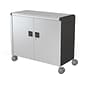 MooreCo Compass Maxi H2 Mobile 9-Section Storage Cabinet, 36.13"H x 41.88"W x 19.13"D, Platinum/Black Metal (B3A1A2E1X0)