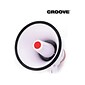 Croove Portable Megaphone with Siren, White/Red/Black (TNN200006)