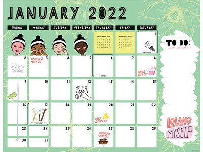 2022 TF Publishing 17 x 22 Monthly Calendar, Girlfriends, Multicolor (22-8145)