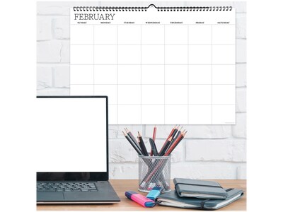 TF Publishing 12 x 17 Monthly Dry Erase Wall Calendar, White (99-1149)