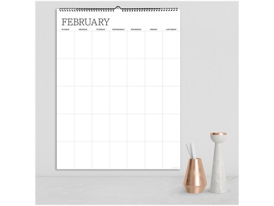 TF Publishing 22" x 17" Monthly Dry Erase Wall Calendar, White (99-1150)