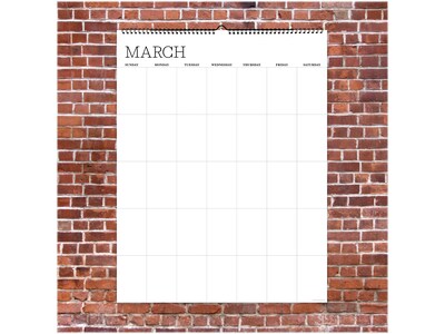 TF Publishing 22" x 17" Monthly Dry Erase Wall Calendar, White (99-1150)