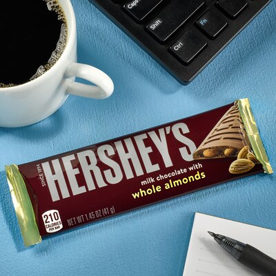 Hershey's Milk Chocolate with Almonds Candy Bar, 1.45 oz., 36/Box (HEC24100)